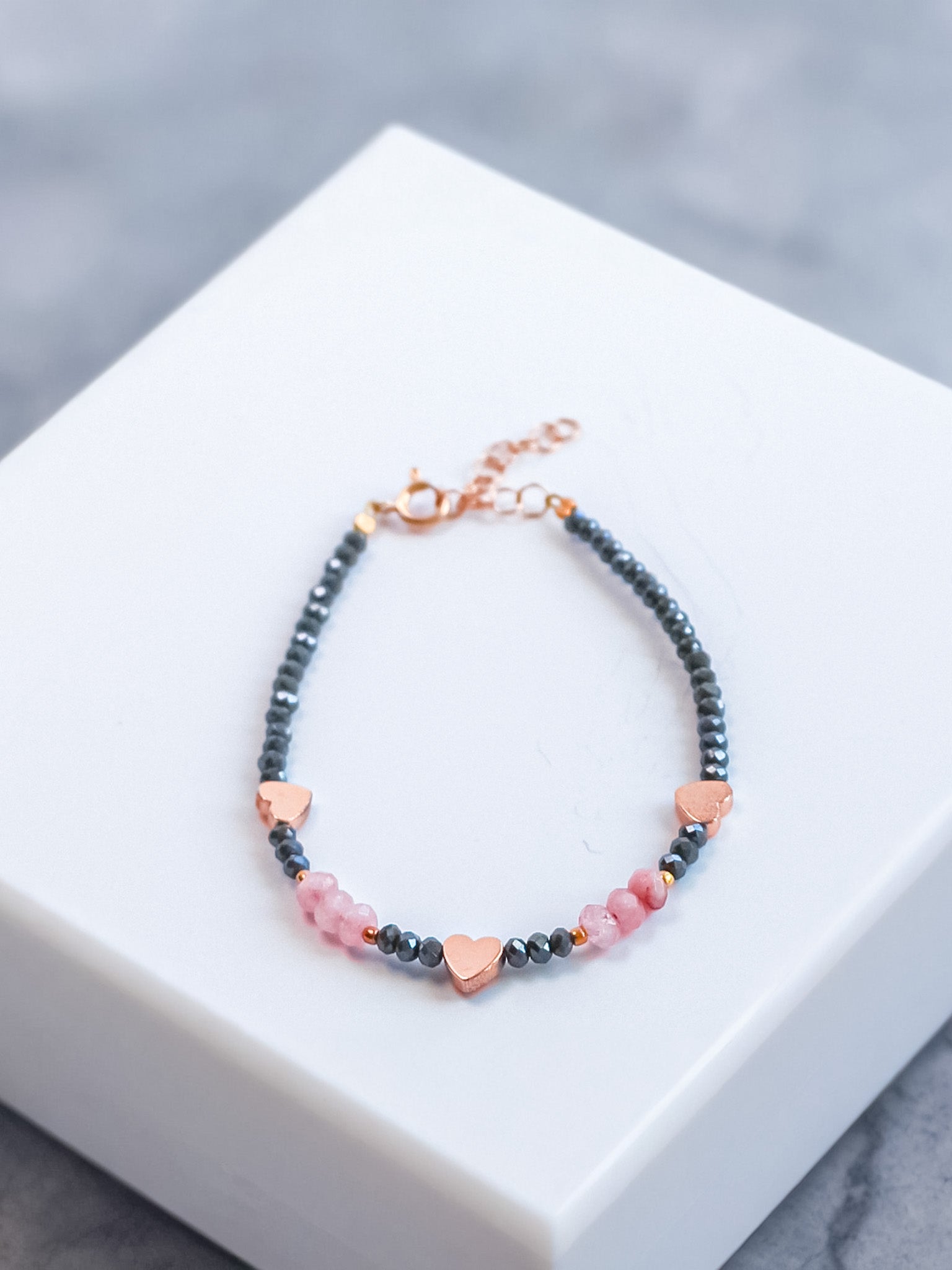 Steinarmband Roségold - Celine - Lovesign - Handmade in Tyrol